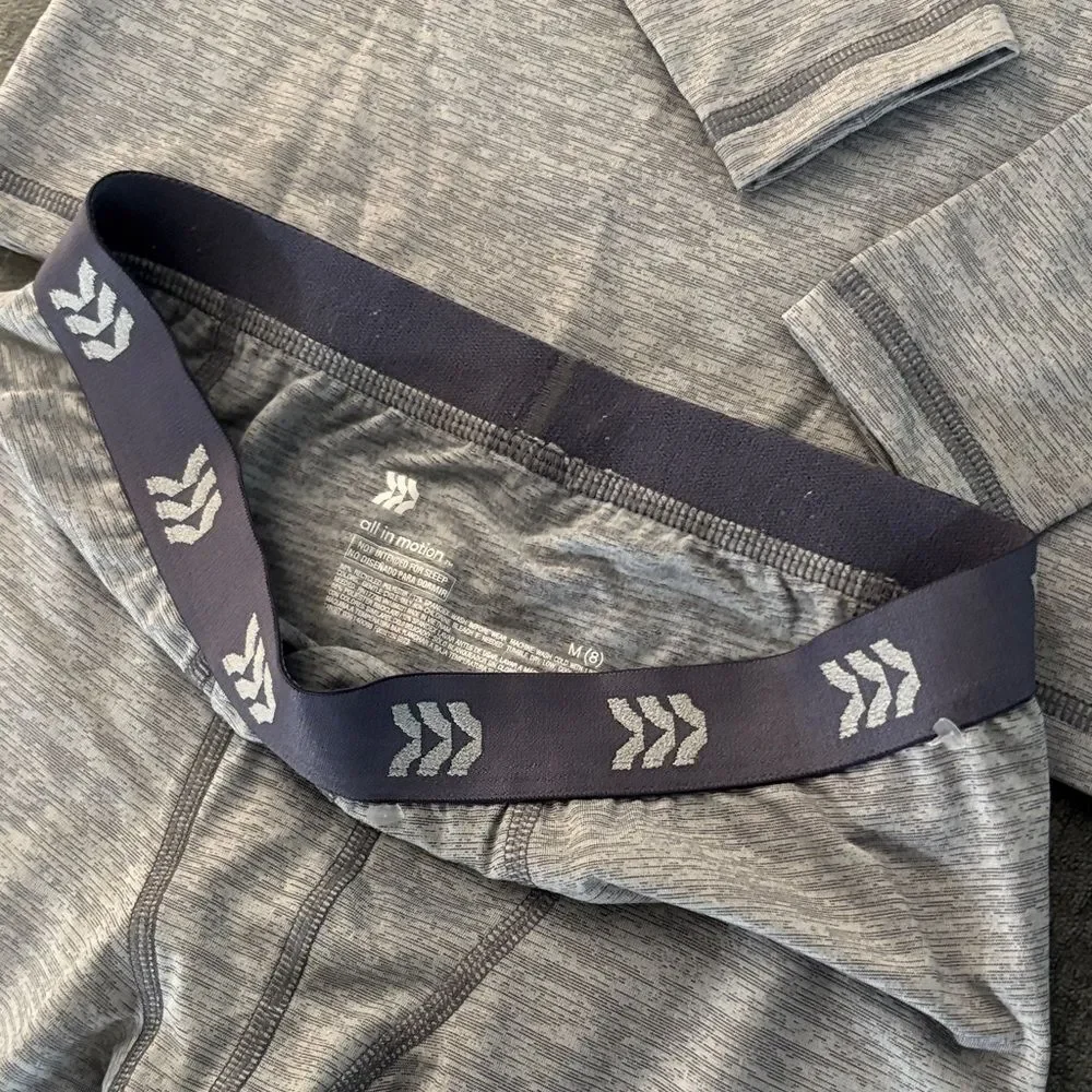 NWOT All in Motion Comfy Kids Layering Set in Heather Gray Size M
